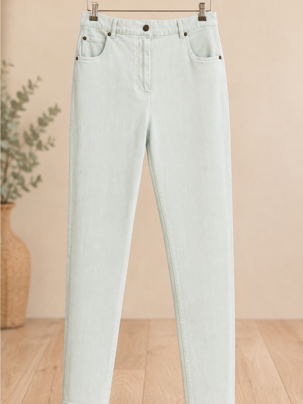 Mainstreet Blues Mint Green Stretch Jeans Size 14 Tall